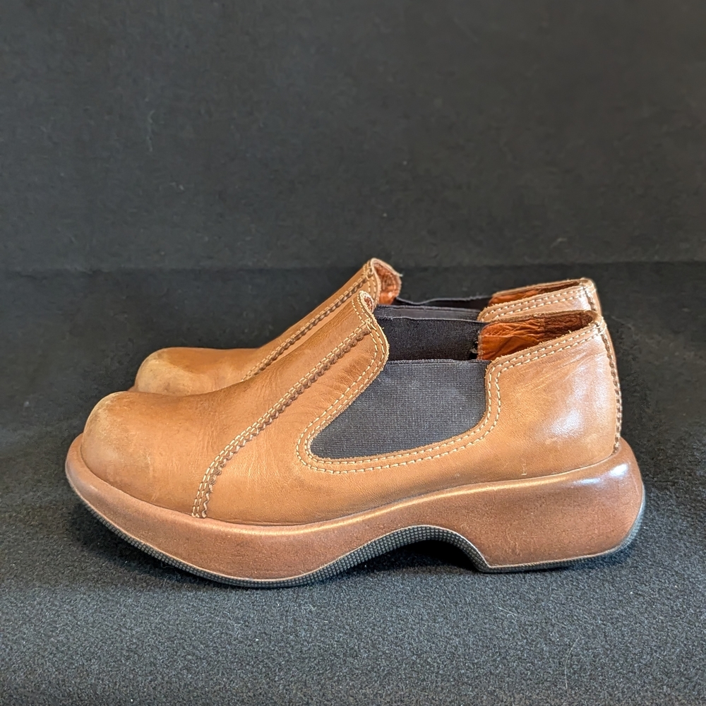 Dansko Brown Leather Mules Shoes Women's EU 37 Great Used Condition Boots